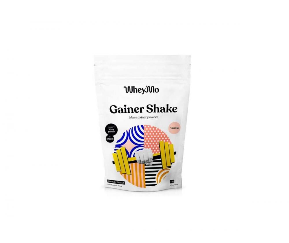 WheyMo Gainer Shake, 1 kg, Vanilla, päiväys 10/21 - Kotimainen verkkokauppa  | Osta turvallisesti verkosta 