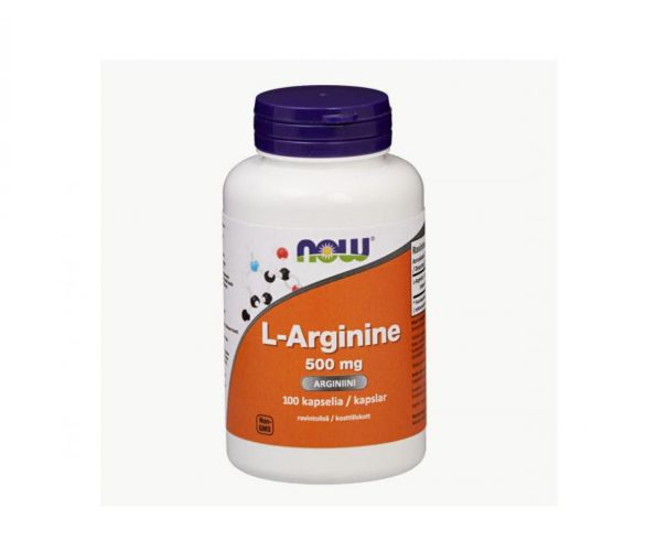 NOW Foods L-Arginine 500 mg, 100 kaps.