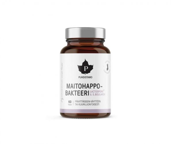 Puhdistamo Maitohappobakteeri - Lactospore & Boulardii, 60 kaps.