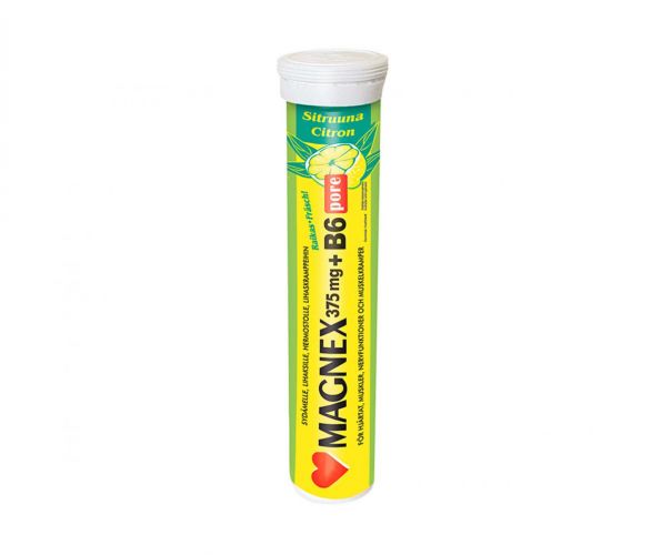 Magnex 375 mg + B6-vitamiini Pore, 20 tabl.