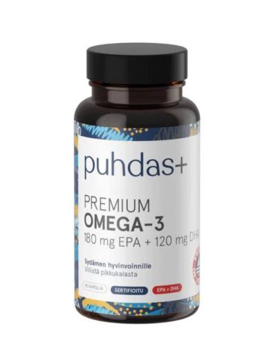 Puhdas+ Premium Omega-3, 80 kaps.