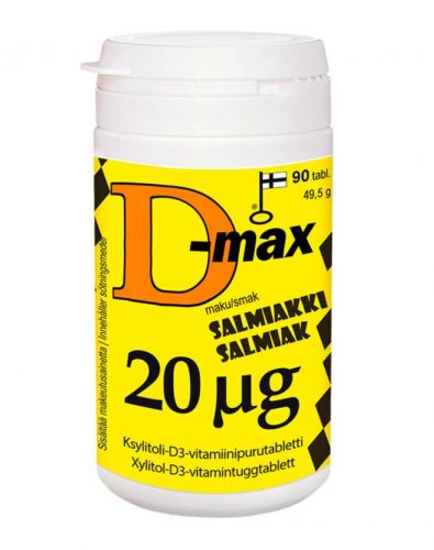 D-max 20 µg, Salmiakki (Poistotuote)