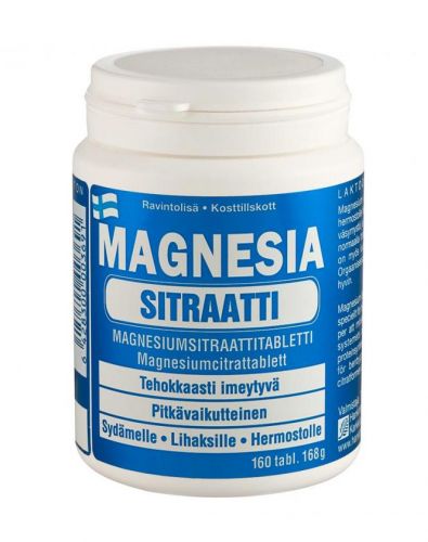 Magnesia Sitraatti, 160 tabl.