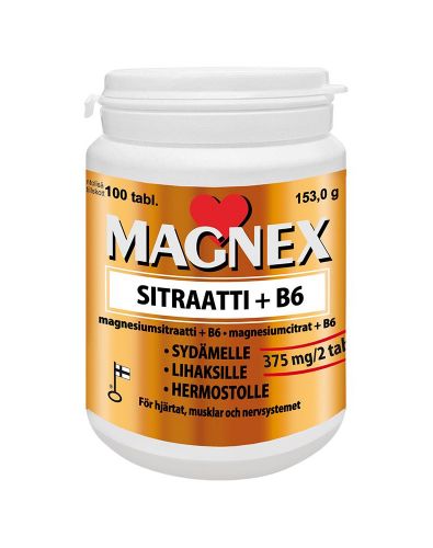 Magnex Sitraatti 375 mg + B6, 100+50 tabl. (Kampanjakoko)