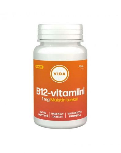 Vida B12-vitamiini 1 mg, 90 imeskelytabl.