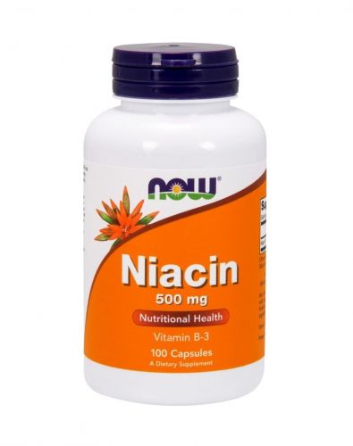 NOW Foods Niacin 500 mg, 100 kaps.