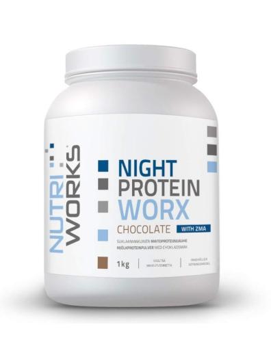 Nutri Works Night Protein Worx With ZMA, 1 kg, Chocolate