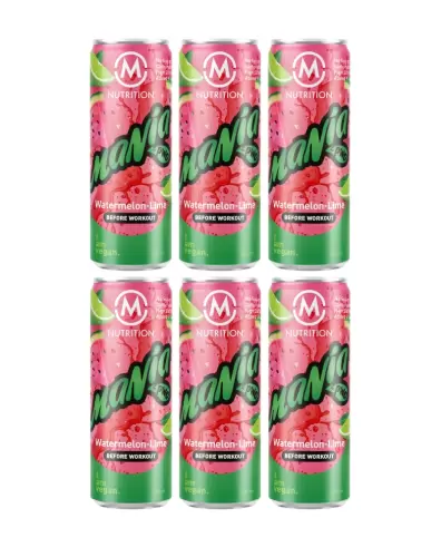 M-Nutrition Mania Before Workout, Watermelon-Lime, 6 pack