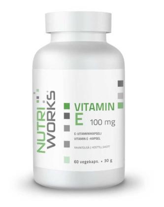 Nutri Works Vitamin E 100 mg, 60 kaps.