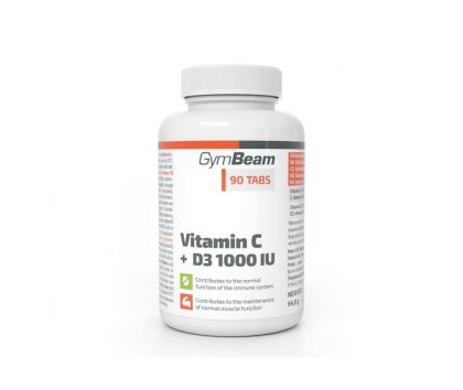 GymBeam Vitamin C + D3, 90 tabl.