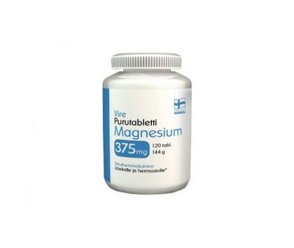 Vire Magnesium Purutabletti 375 mg, 120 tabl. (Tarjouserä)