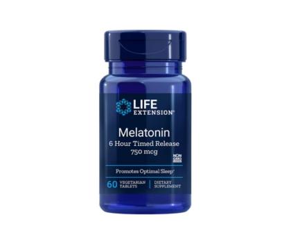 LifeExtension Melatonin 6 Hour Time Release, 60 kaps. (06/23)