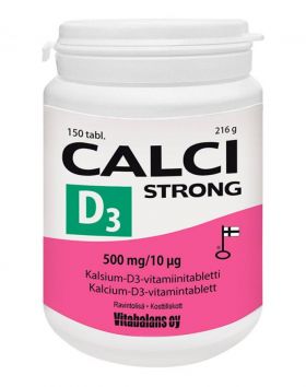 Calci Strong + D3-vitamiini, 150 tabl.