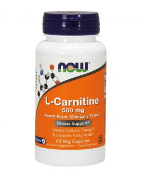NOW Foods L-Carnitine 500 mg, 60 kaps. (03/23)