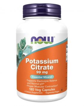 NOW Foods Potassium Citrate, 180 kaps.