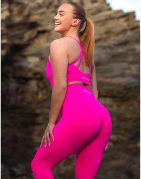 M-Sportswear Scrunch Butt Tights, Hot Pink