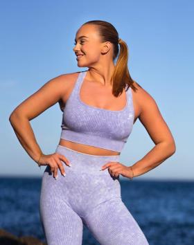 M-Sportswear Ribbed Workout Top, Light Purple