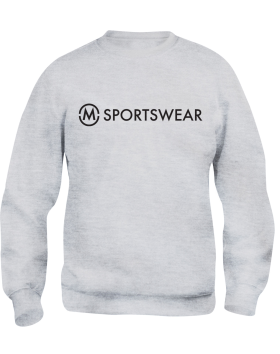 M-Sportswear Collegepusero harmaa, mustalla logolla