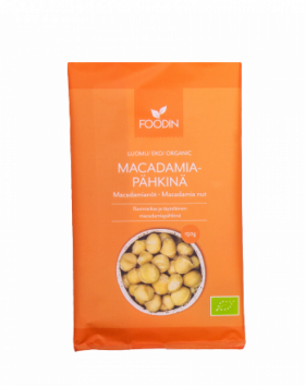 FOODIN Luomu Macadamiapähkinät 150 g